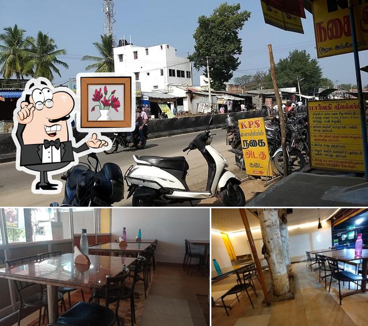 Take a seat at one of the tables at Hotel Monikka