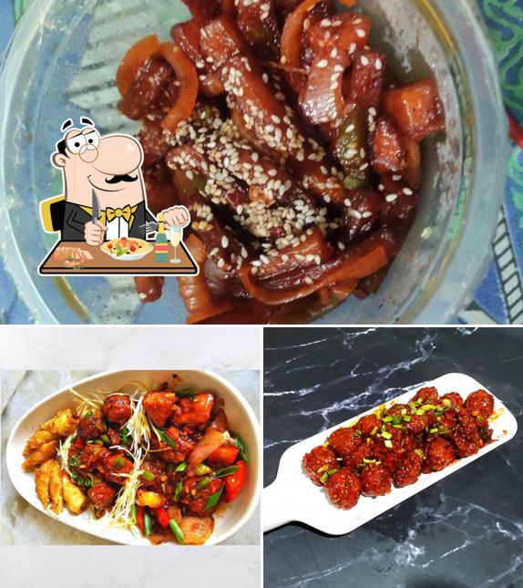 Take a look at the picture depicting food and interior at The Chinese Shots