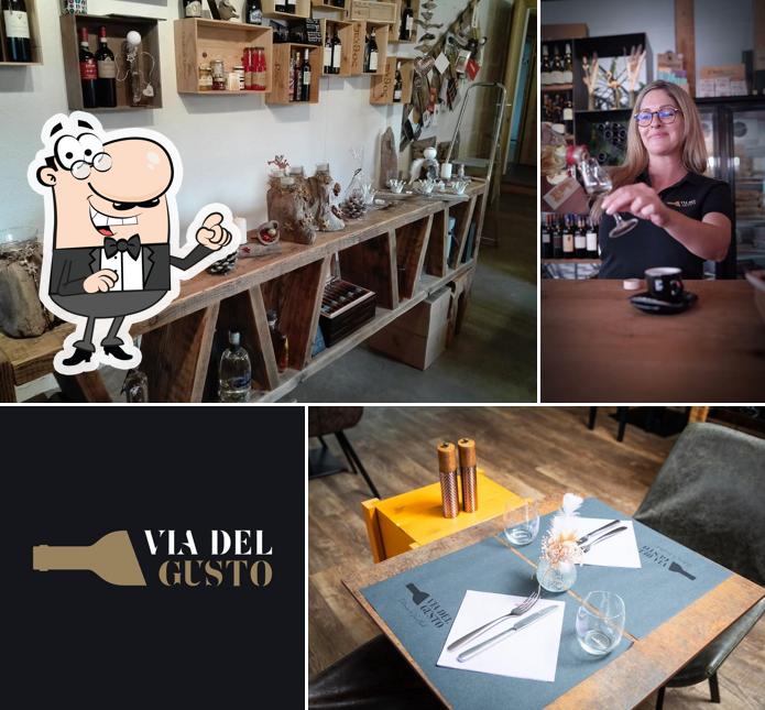 Gli interni di Via Del Gusto Osteria & Vinothek