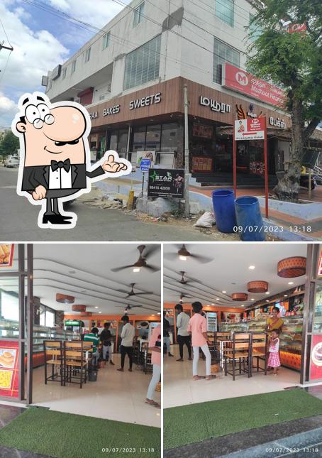 Among different things one can find interior and exterior at Mayooraa Bakes