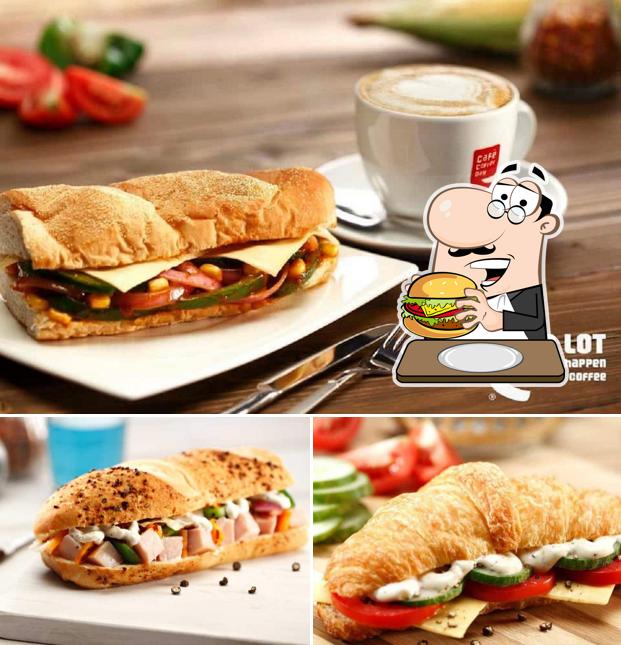 Try out a burger at Café Coffee Day
