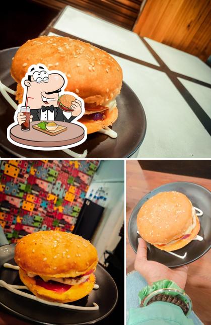 Order a burger at Cafe Laza