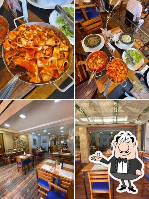 A foto da interior e comida a Donna Cecília