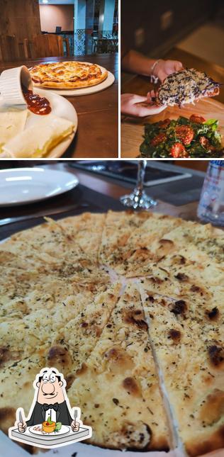 Platos en Gusteaus pizzaria