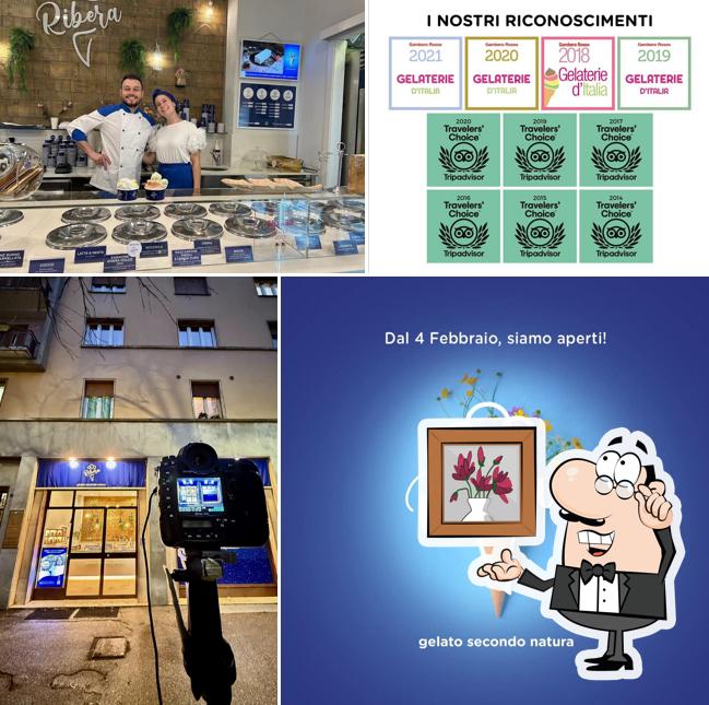 Gli interni di Ribera Gelato - Arte e semplicità