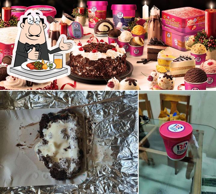 This is the image depicting food and interior at Baskin Robbins