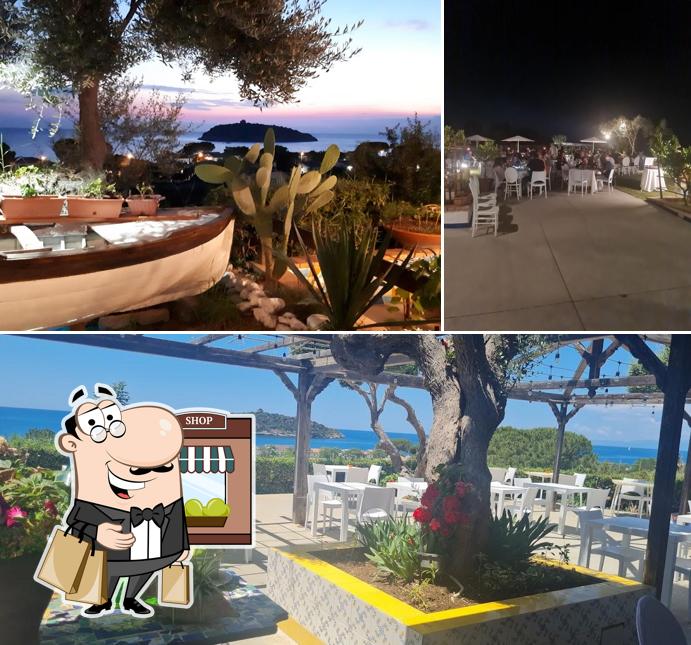 Goditi la vista dall'area esterna di Hotel Cristina con piscina