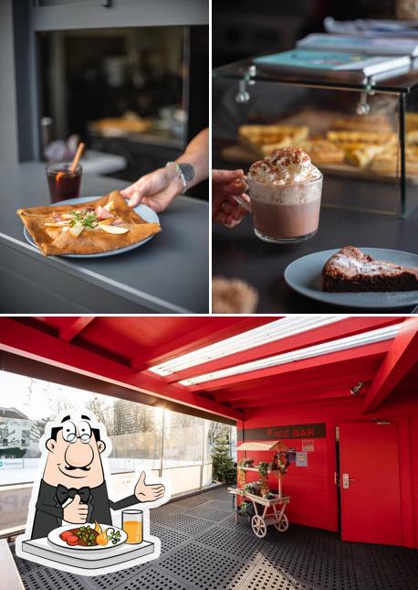 Questa è la immagine che mostra la cibo e esterno di ICE BAR