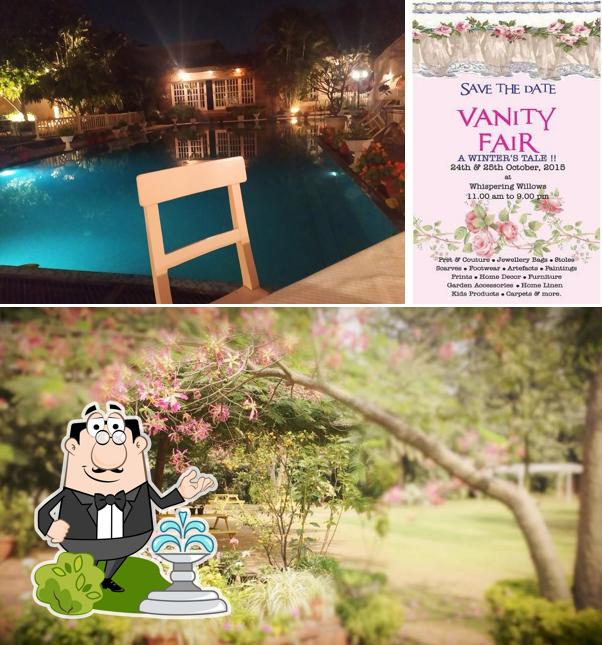 Enjoy the view at the outside area of Whispering Willows