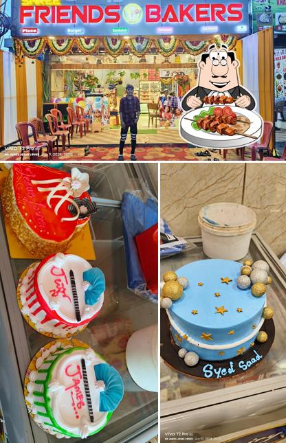 Check out the image showing food and interior at Shree friends baker's
