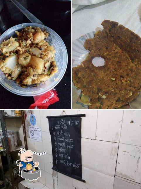 The image of Panchali’s food and blackboard