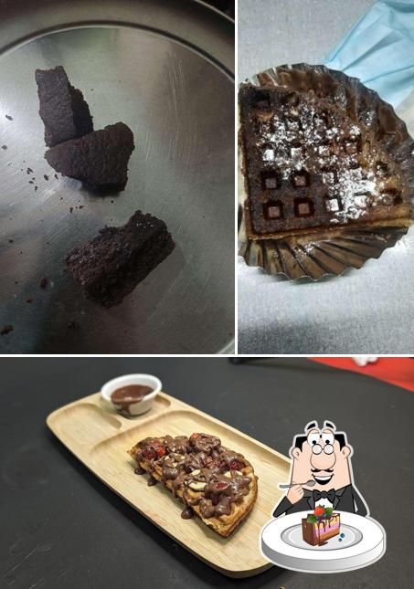 Chocolate cake at Brunch Doorbell