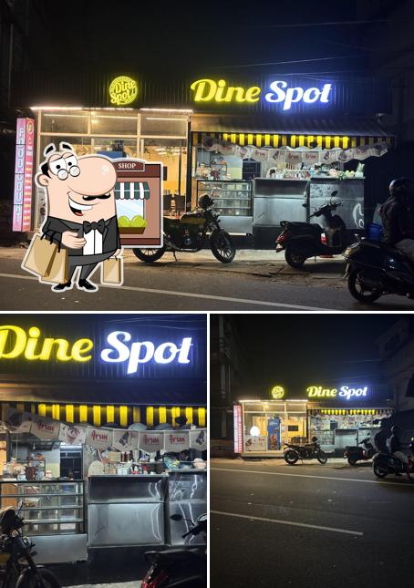 The exterior of Dine Spot Restaurant