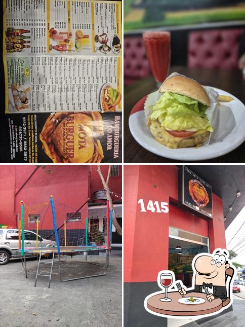 Esta é a foto mostrando comida e exterior no Hamburgueria Mota Burguer