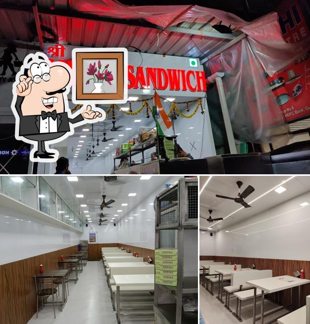 The interior of Ambika Sandwich House
