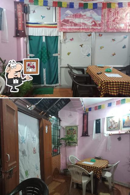 The interior of Kalsang cafe