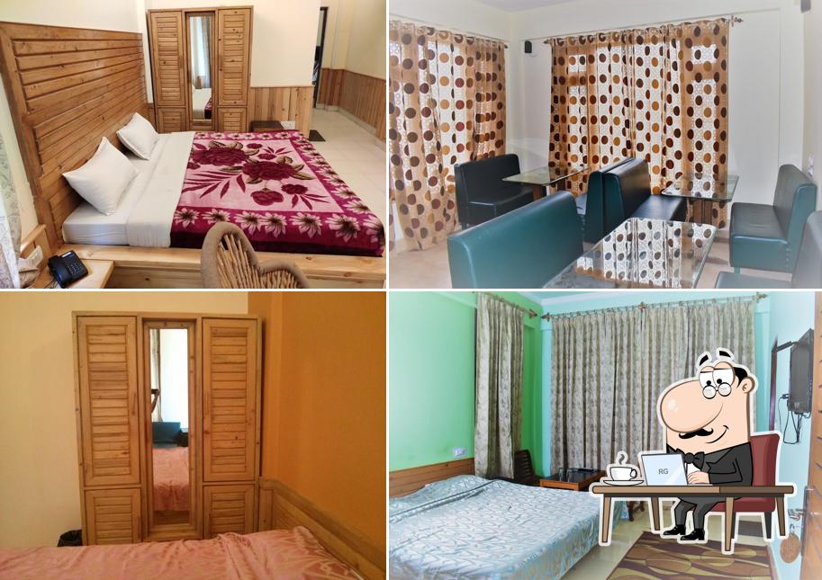 The interior of Hotel Greenwoods Inn Roof top Restaurant McLeodganj (09805436666)