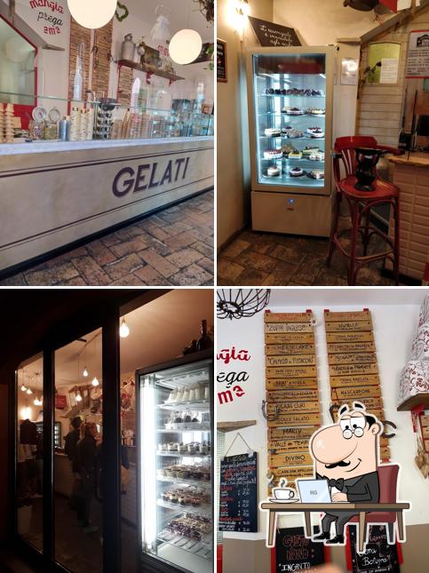 Gli interni di Cremeria La Vecchia Stalla