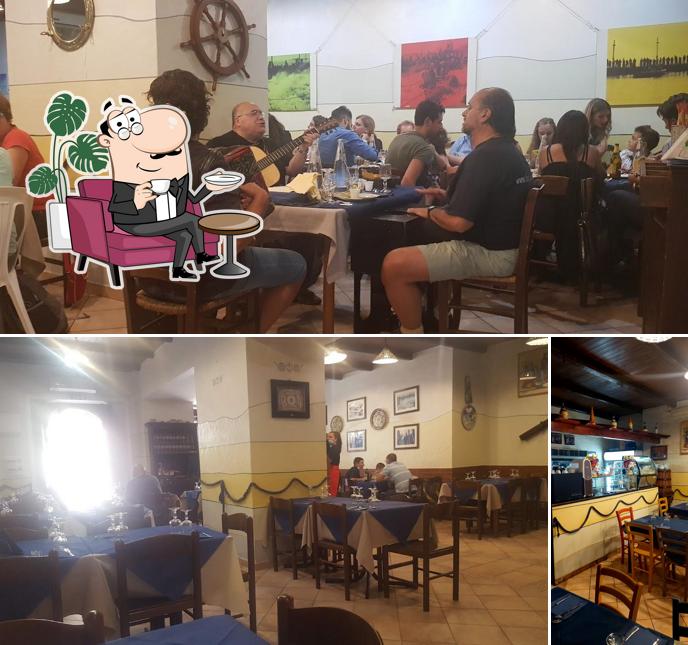 Gli interni di Trattoria la Casalinga