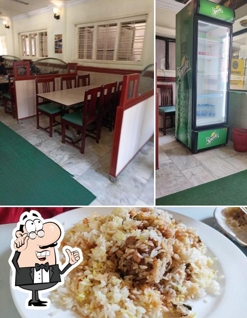 This is the picture showing interior and food at Cool Land