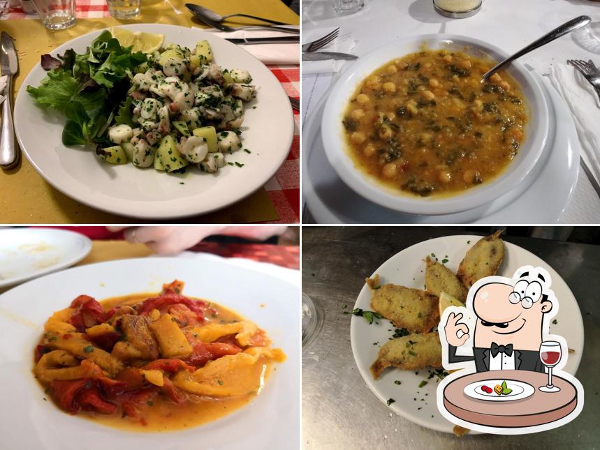 Platti al Vino e Farinata