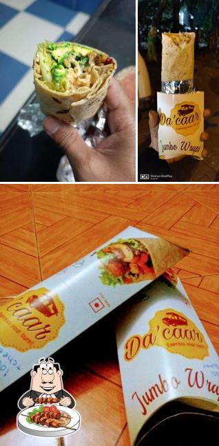 Food at Da'Caar Jumbo Wraps