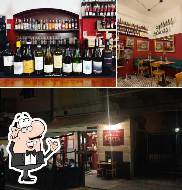 Gli interni di Vineria della Posta