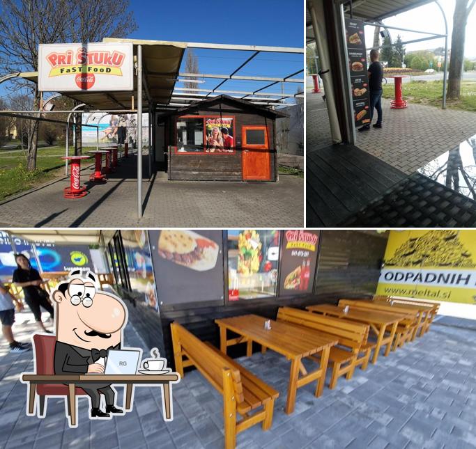 Gli interni di Fast Food Pri Štuku
