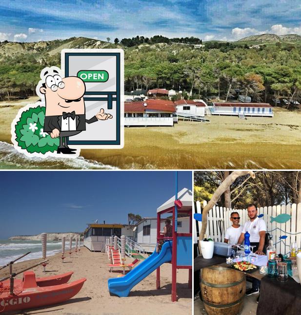 Puoi goderti l'aria fresca da seduto all'esterno di Lido Garibaldi