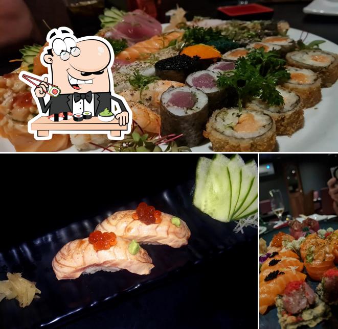 Prove diversas opções de sushi