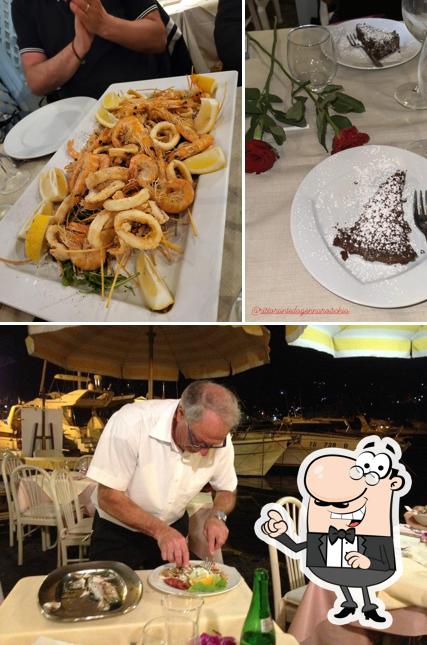 La interni e cibo del ristorante
