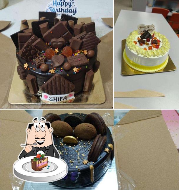 Chocolate cake at The Creamy Creations