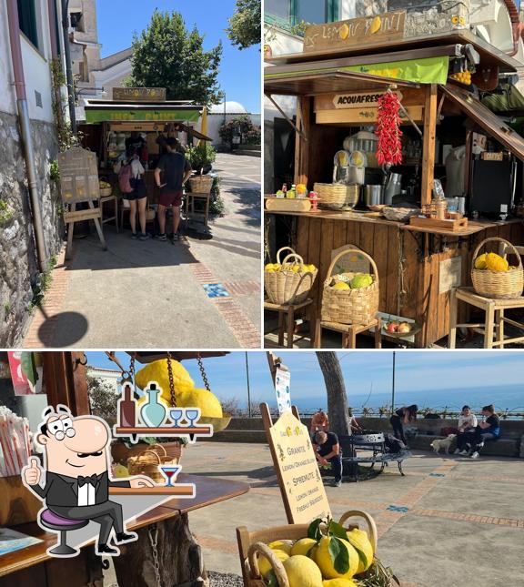 Tra le varie cose da Lemon Point Positano si possono trovare la interni e cibo