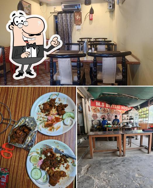 The interior of Hotel Biryani House
