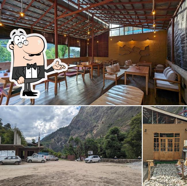 Check out the image depicting interior and exterior at Humming Woods Cafe & Stay