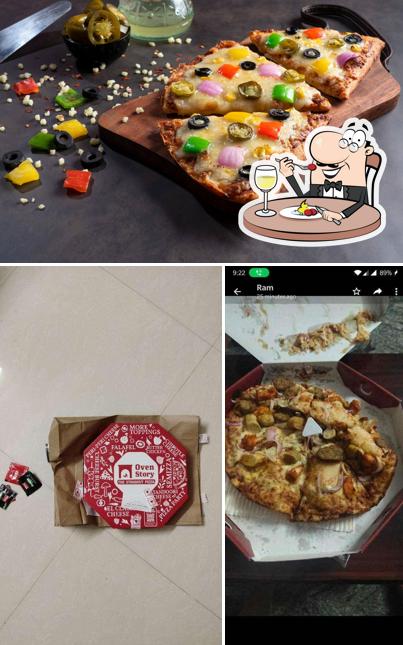 Oven Story Pizza is distinguished by food and beverage