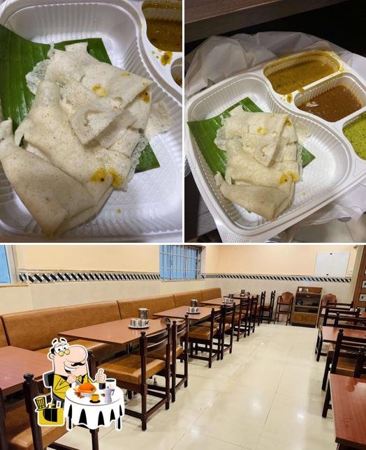 Among various things one can find food and interior at Hotel Saravana Bhavan (HSB)