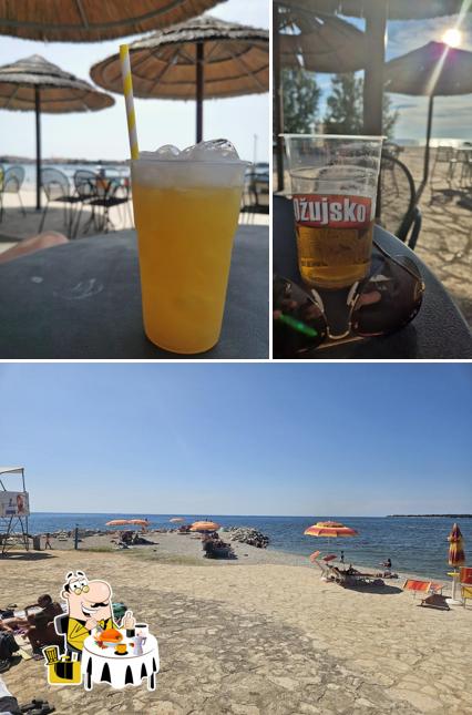 La immagine di cibo e esterno da Beach bar Luft