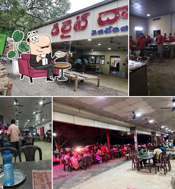 The interior of Delight Dhaba