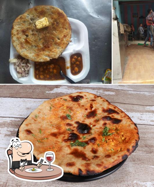 Food at Amritsari Kulcha Hut