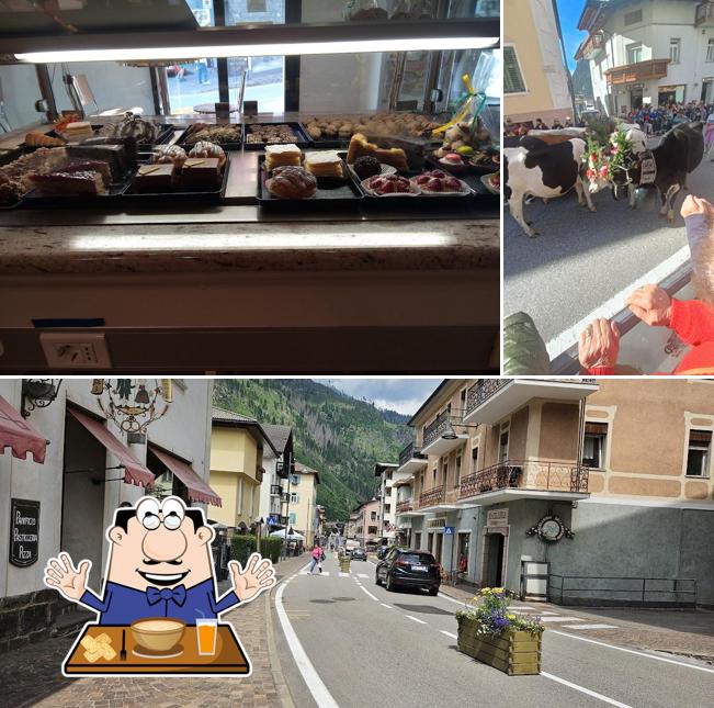 La cibo e esterno del ristorante