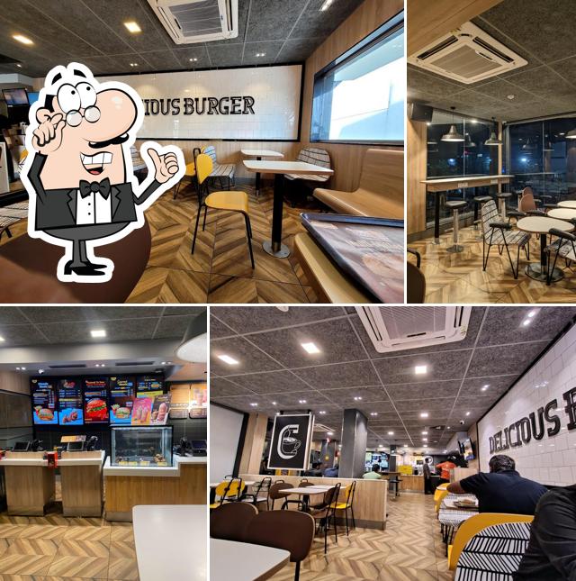 Take a seat at one of the tables at McDonald's