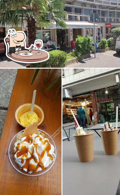 La immagine di cibo e esterno da Eisdiele Sabine Gelateria