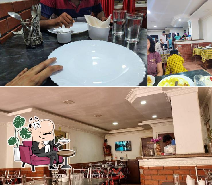 Take a look at the photo depicting interior and food at Babumashai Restaurant