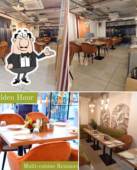 The interior of Golden Hour Multi Cuisine Restaurant