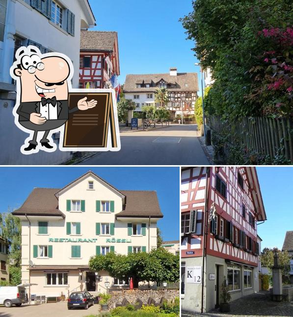 Goditi la vista dall'area esterna di Rössli