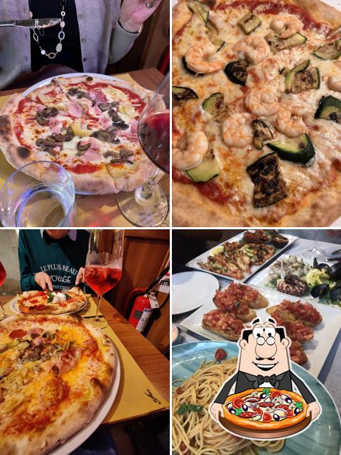 A Osteria Da Noi, puoi ordinare una bella pizza