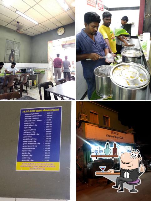 The interior of Siva Biryani Hotel