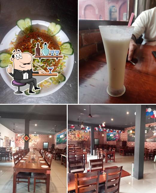 The image of Sarpanch Haveli’s interior and food