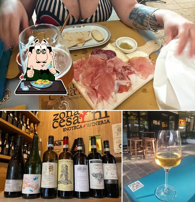 Questa è la foto che presenta la cibo e interni di Enoteca Zona Cesarini